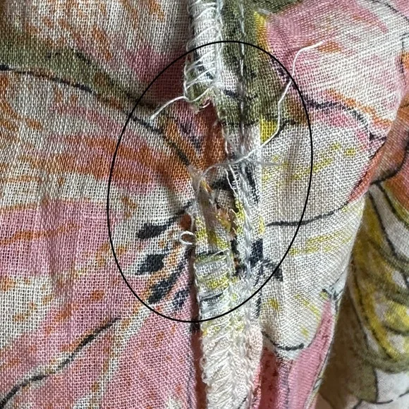 Billabong Floral High Low Dress Maxi Spaghetti Straps Boho Vacation Cotton Lined - Picture 10 of 14